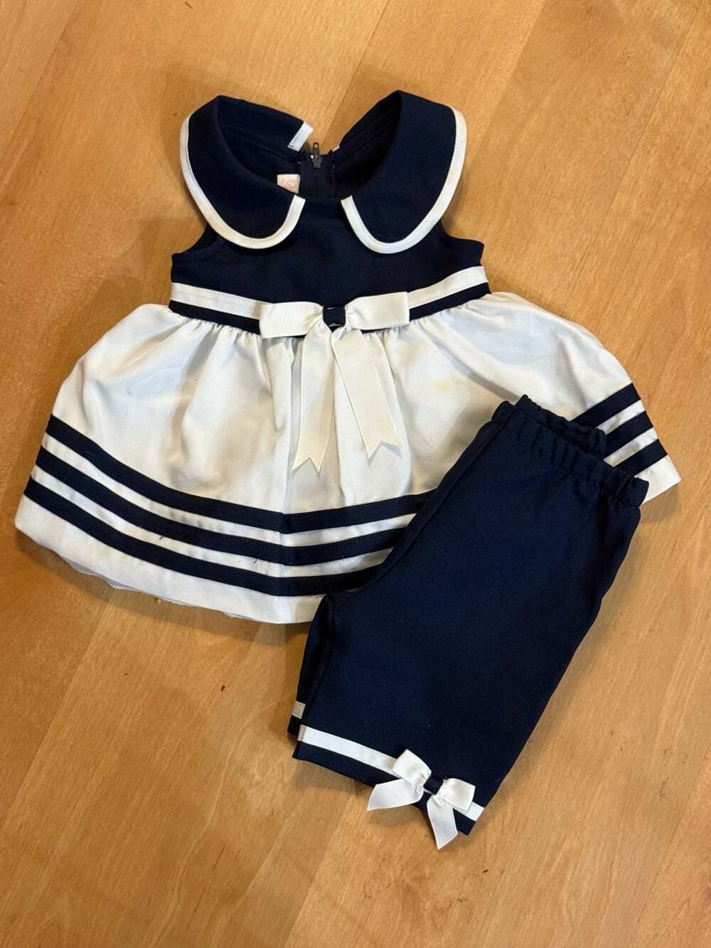 Bonnie Baby Sailor Nautical Dress and Pants Set